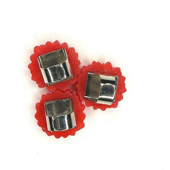 LOT OF 3 Red Flower Rings Bundle - Adjustable - SOLD AS IS - Picture 4 of 8